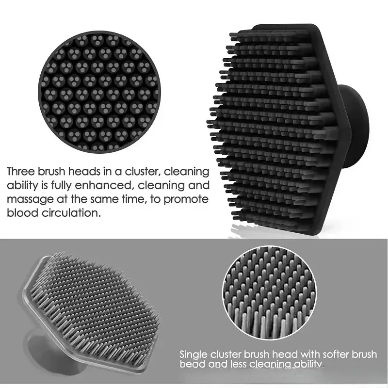 Facial Cleansing Brush Facial Cleanser Massager Facial Cleaning Scrubber Silicone Miniature Face Deep Clean Shave Massage Face Scrub Brush Bath Massager Cleaning Brush