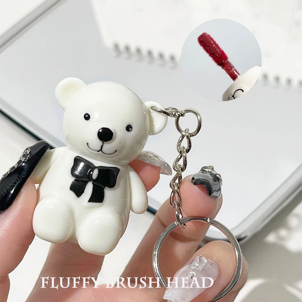 Black Teddy Lip Gloss Keychain