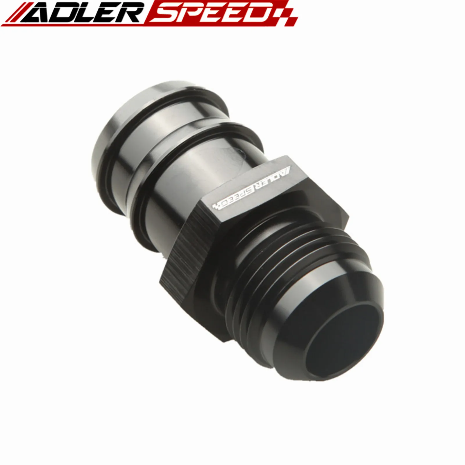 ADLERSPEED -12 AN AN12 수-1 인치 호스 바브 스트레이트 연료 호스 피팅 어댑터, 블랙