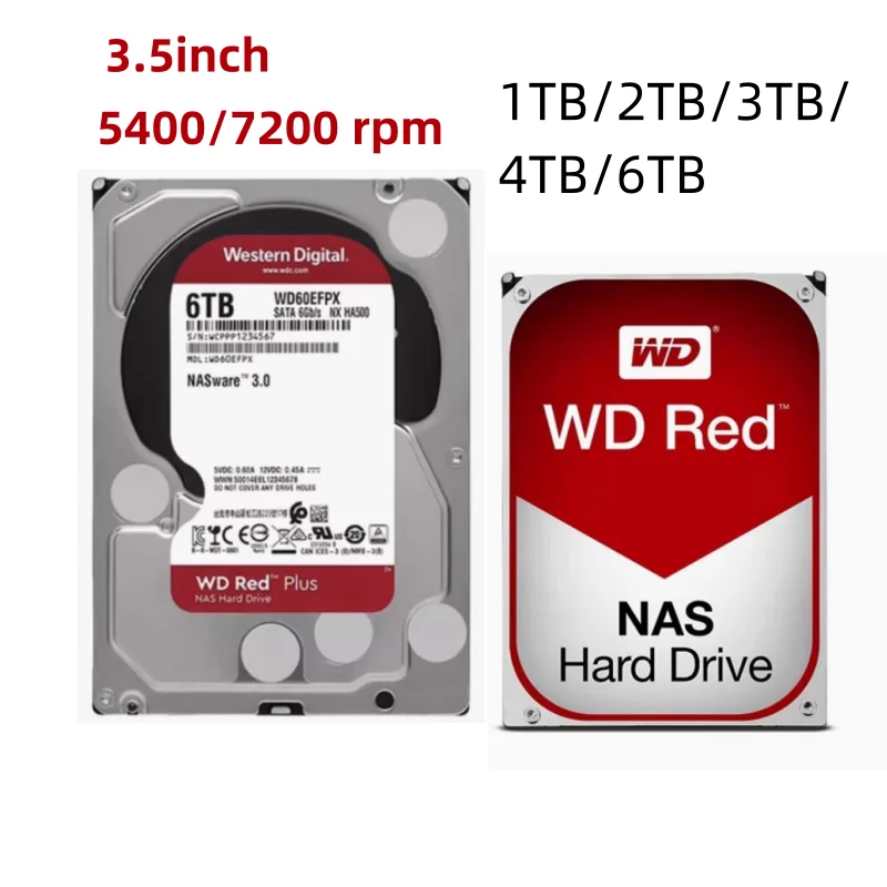 WD Red 6TB NAS用ハードディスク 3.5インチ WD Red Plus 6TB NAS HDD