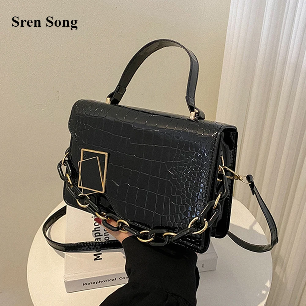 New 2022 Shoulder Bags For Female Fashion Crocodile Pattern Handbags