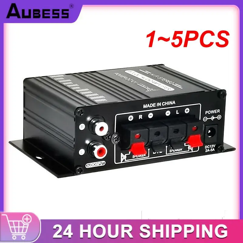 

1 ~ 5 шт. 12 В аудио усилитель, мини 400 Вт Hi-Fi Цифровой стерео аудио усилитель, FM-усилитель в усилителе, автомобильный домашний радиотеатр