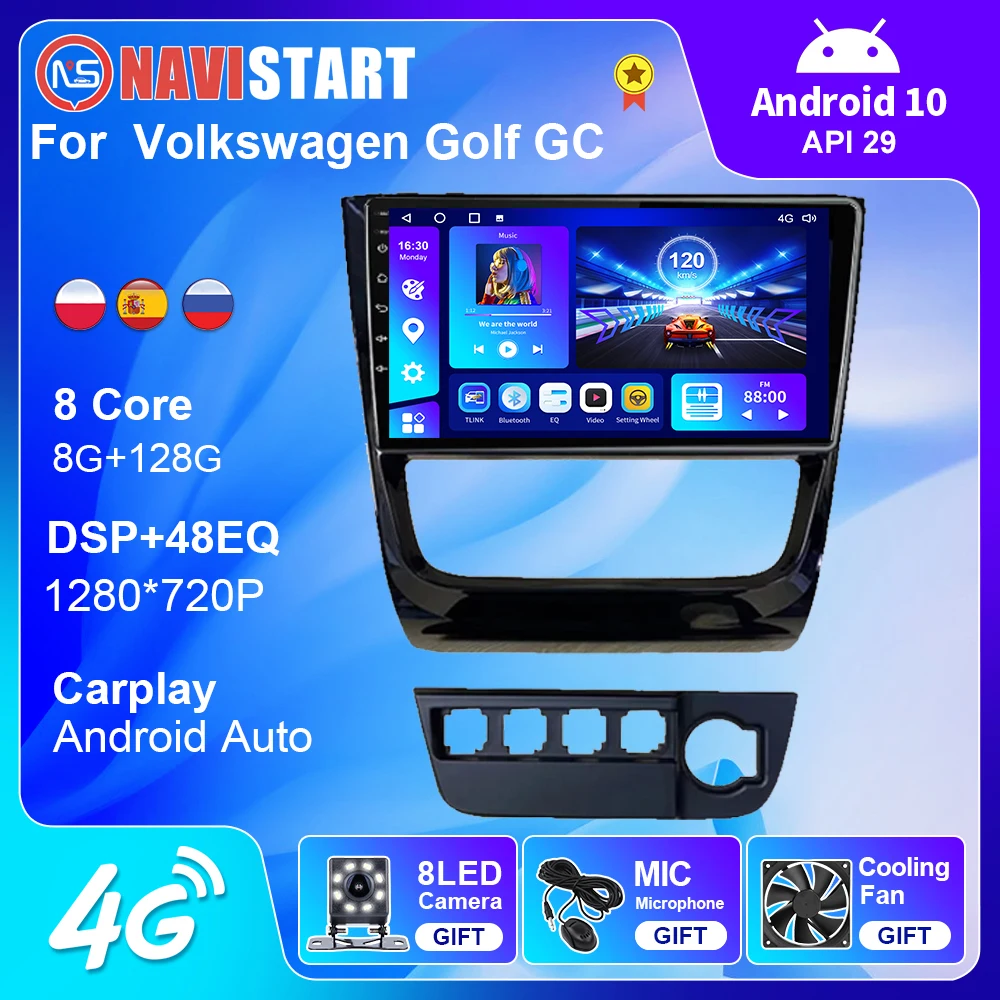 Navistart Autoradio Per Volkswagen Golf Gc Navigazione Gps Multimidia Stereo Player Android 10 Autoradio Auto Carplay Autoradio