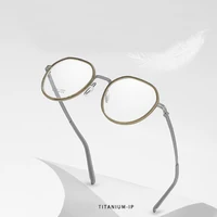 Очки в титановой оправе для мужчин и женщин, с круглыми линзами — изображение 3
