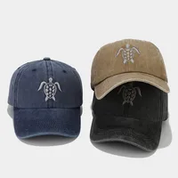 2023 Four Seasons Cotton Cartoon Turtle Embroidery Casquette Baseball Cap Adjustable Outdoor Snapback Hats for Men and Women 253 1