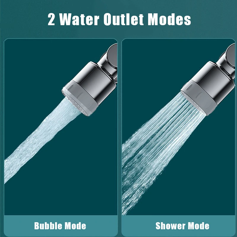 1080° Rotation Faucet Extender Sprayer Head Two-modes Multi-function Faucet Robotic Arm Kitchen Bathroom Accessories 5