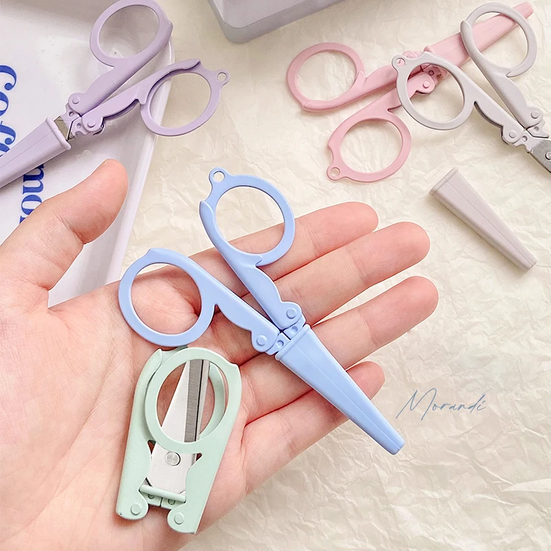 Sharkbang Morandi Foldable Scissors For Office Students Mini Stainless Steel Scissors Children Probale Scissors Decoration