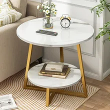 Table basse rouge multifonctionnelle Simple, petite Table pour salon, maison, petit appartement, motif marbre