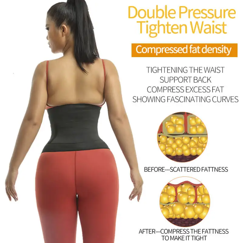 Double Compression Waist Trainer for women Adjustable Belly Tummy Control  Buckle Waist Wraps Body Shaper Stretch Waist Bands - AliExpress