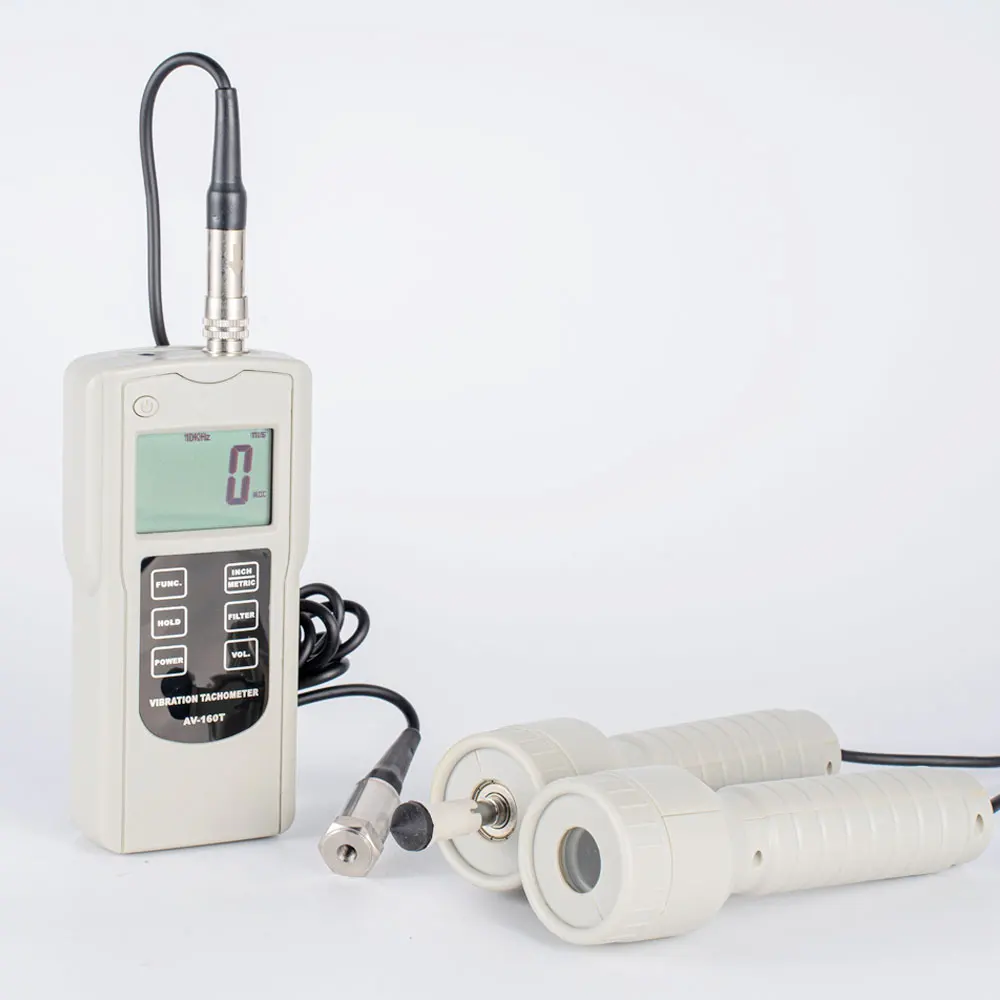 Portable Digital Vibration Tachometer Vibration Meter AV-160T Can Measure Rotation rate RPM(r/min) & Frequency Hz 3