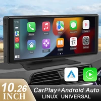 10.26 "voiture miroir Radio multimédia lecteur vidéo universel sans fil Carplay Android Auto écran avec Bluetooth AUX USB 1