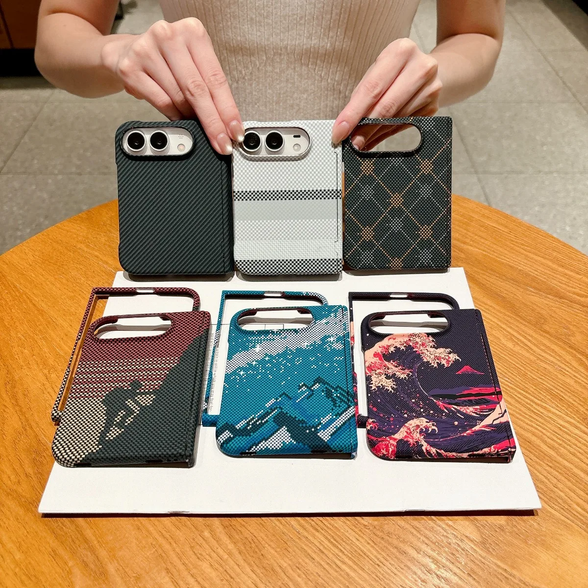 Carbon Fiber Matte Magnetic Phone Case with Shockproof Protective Cover