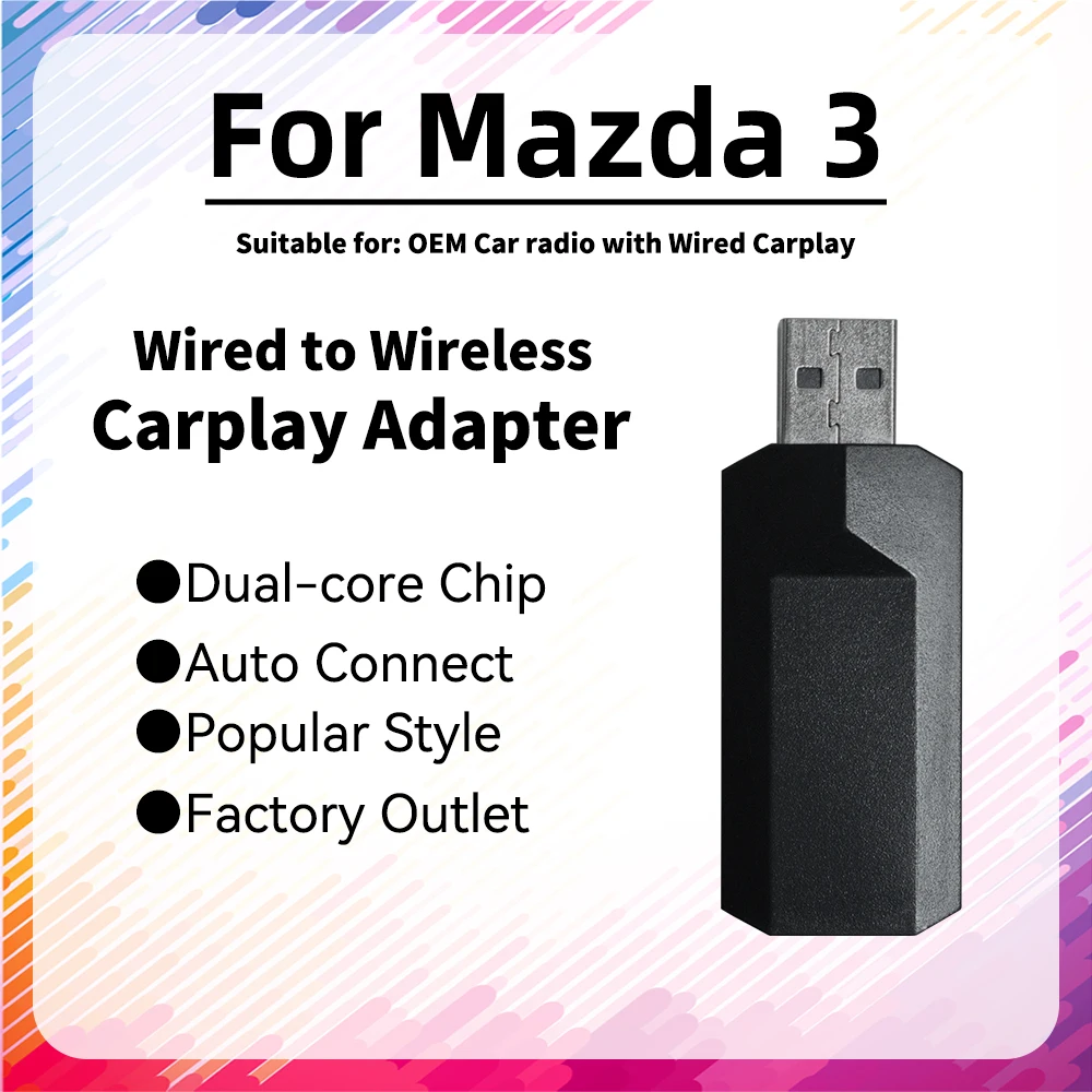 

Мини Смарт-бокс с ии для Mazda 3, Mazda 3, Apple Carplay, адаптер «подключи и работай», USB-ключ для автомобиля, OEM проводной автомобильный игровой адаптер для беспроводного Carplay
