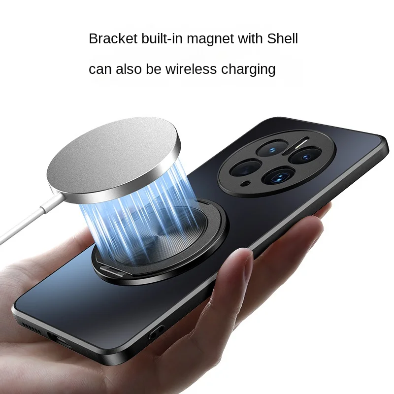Hard Matte Protective Back Cover with Magnetic Ring