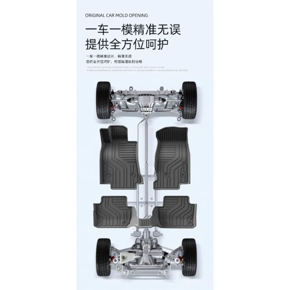 캐딜락 CT4 2020 2021 2022 2025 2026 플로어 매트, 풋 패드, 카고 라이너, 트렁크 패드, TPE 3D 풋 매트, 자동차 내부 액세서리