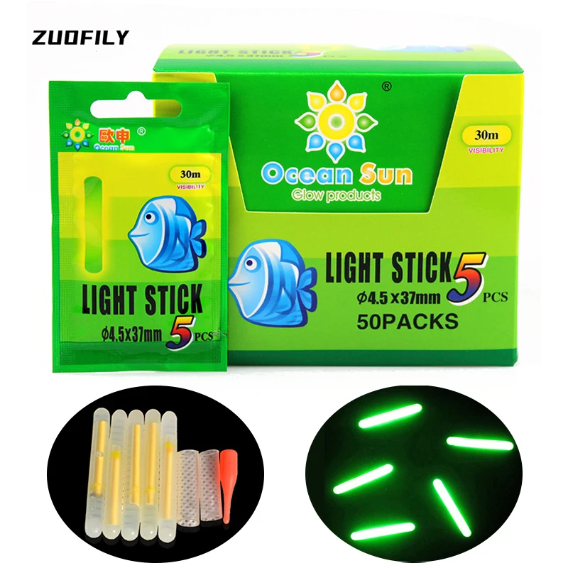 5/15/50pcs Fishing Float Light Stick Fluorescent Lightstick Night Float