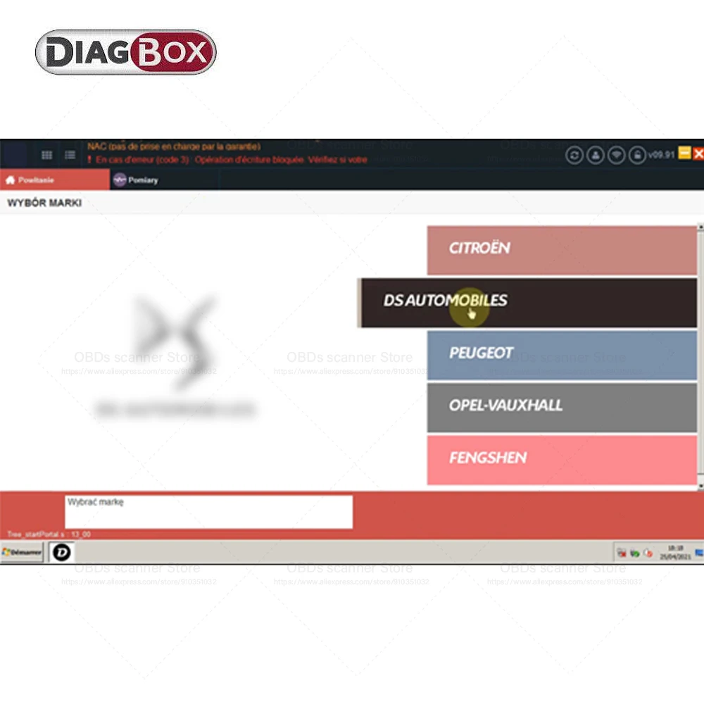 Diagbox 9.85 V9.91VM 9.68VM Work PP2000 Software Diagnose Resets Citroen/Peogeot/DS Automobiles/Opel Untill car repair software car diagnostic tool