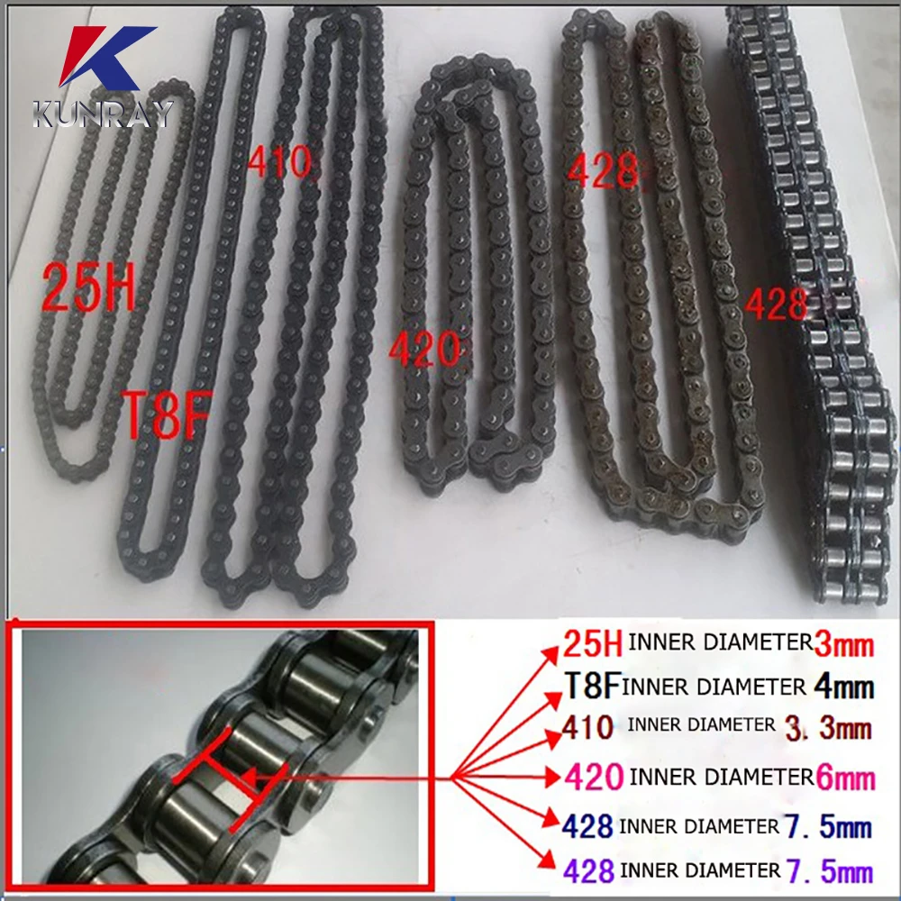 25h T8f 410 420 428 428 Bike Chain Spare Master Link For Electric