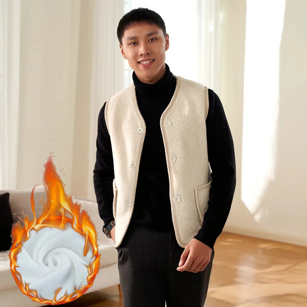 Lamb Wool Fleece Vest for Women Autumn Winter