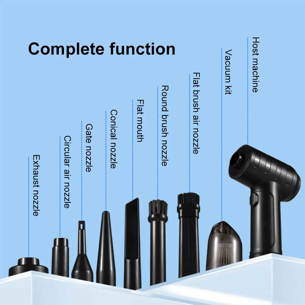 Electric Air Duster Compressed Air Duster 51000RPM 3 Gear Adjustable Rechargeable Car Cordless Air Blower for Computer Keyboard 5