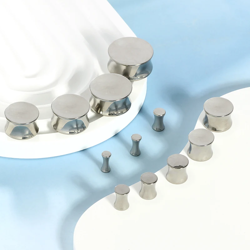 Titanium Ear Gauges Flesh Tunnels Plugs Gauges Earring Expander Stretcher Ear Tunnels For Ears Plug Earrings Body Piercing Jewe