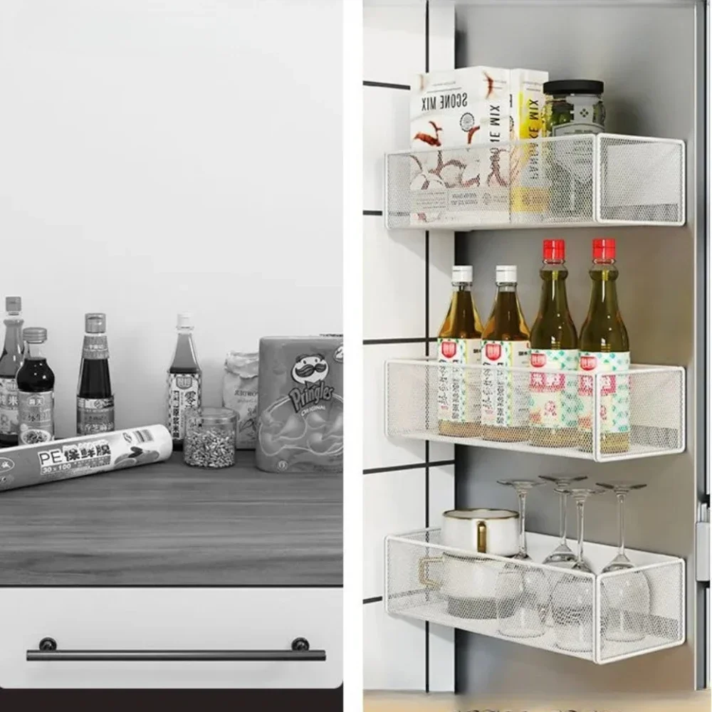 Magnetic Storage Rack Refrigerator Outer Magnet Hanging Divine Artifact Portable Kitchen School on The Bed Snack Storage Shelves