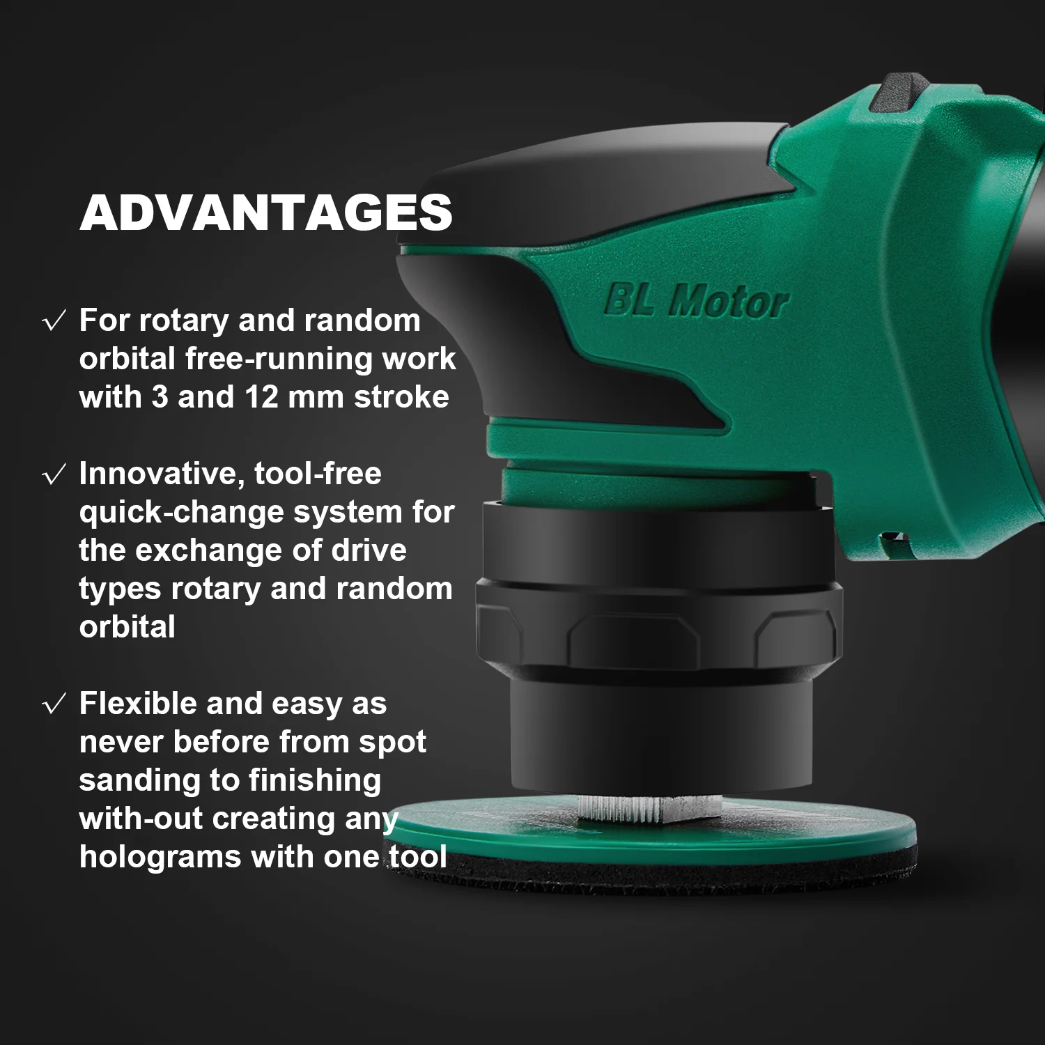 BATOCA Cordless Car Polisher Machine Set 12V RO/DA Micro Scratches Killer Brushless Motor Polisher with Detail Sponge Wool Pads car polisher