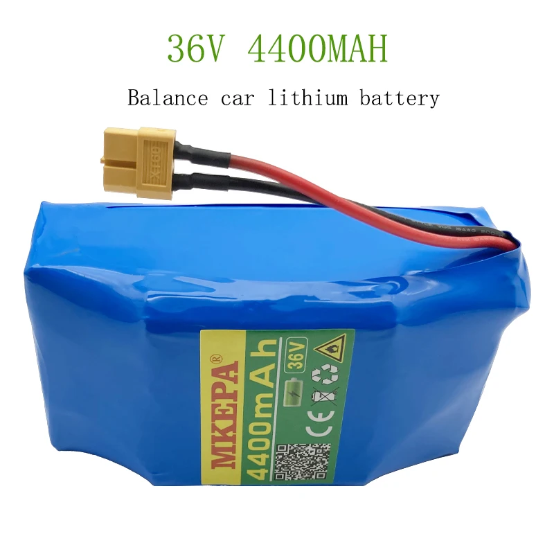 

Аккумуляторы 36 В, 4400 мАч, Ач, перезаряжаемая литий-ионная батарея для электрического самобалансирующегося скутера, гироскутера, одноколесного велосипеда