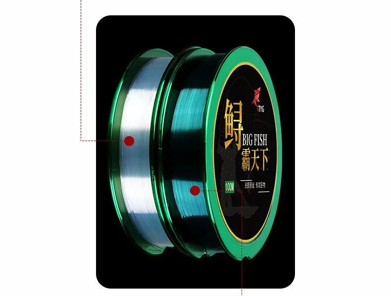 100m Haupt linie Tippet Angelschnur echtes Nylon starke Zug festigkeit weiche Anti-Roll-Spezial schnur Angeln große Fischs chnur Tackle – Detail 10