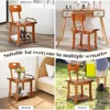 Teak Shower Bench Seat Chair with Shelf | 18.7" Solid Wood Shower Stool Waterproof Shower Seat with Storage for Inside Shower 6