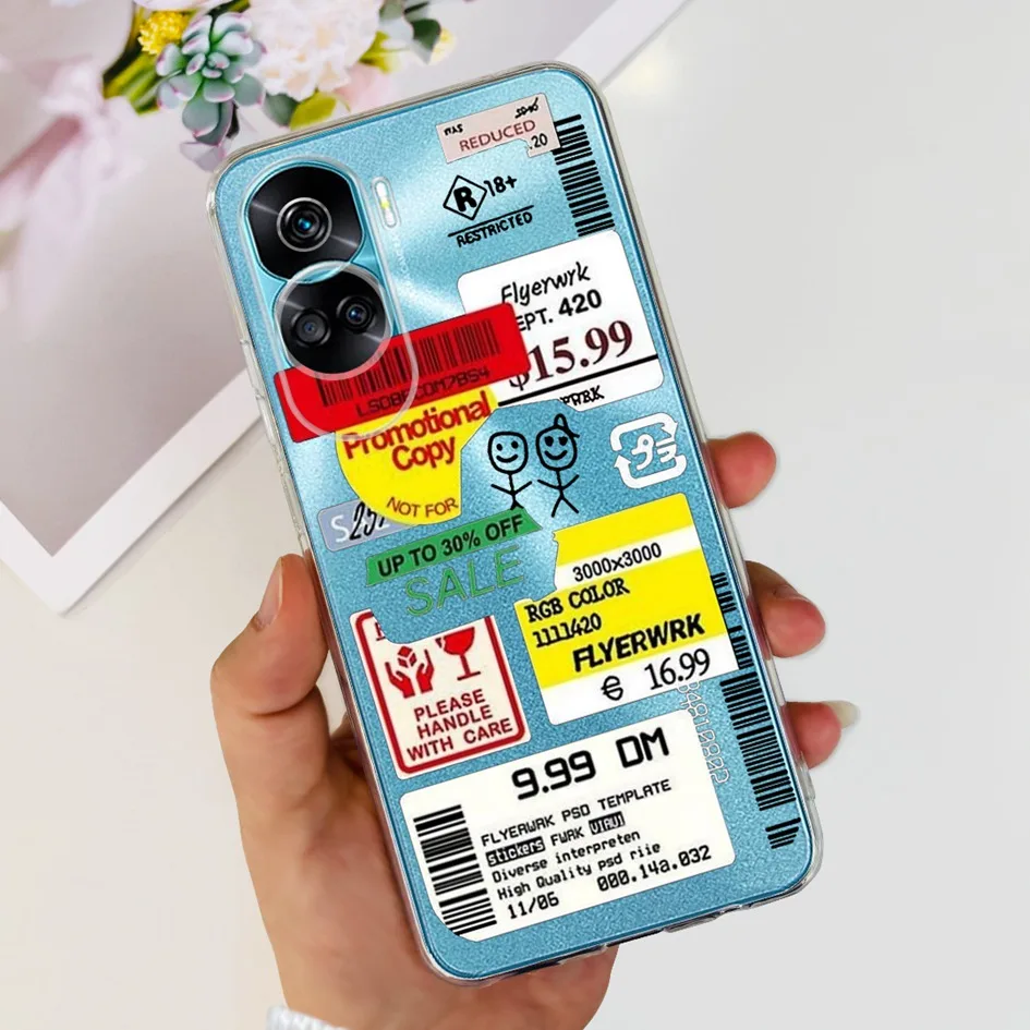 Stylish Pattern Soft Silicone Clear Back Cover