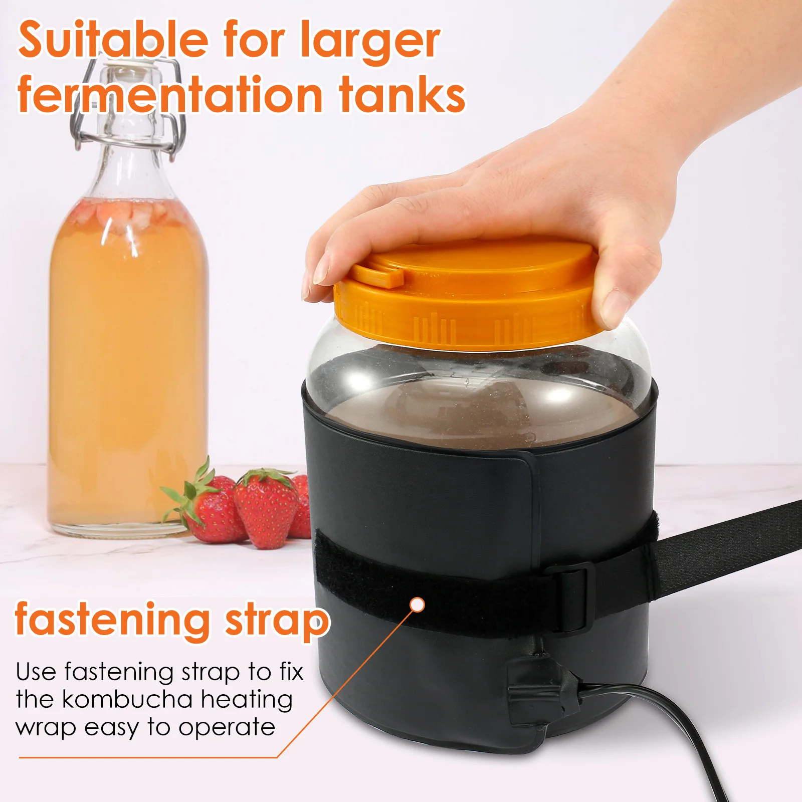 Kombucha Heating Wrap Even Heating Kombucha Jar Heater Wrap Waterproof Fermentation Heating Pad Durable Fermentation Heater Wrap