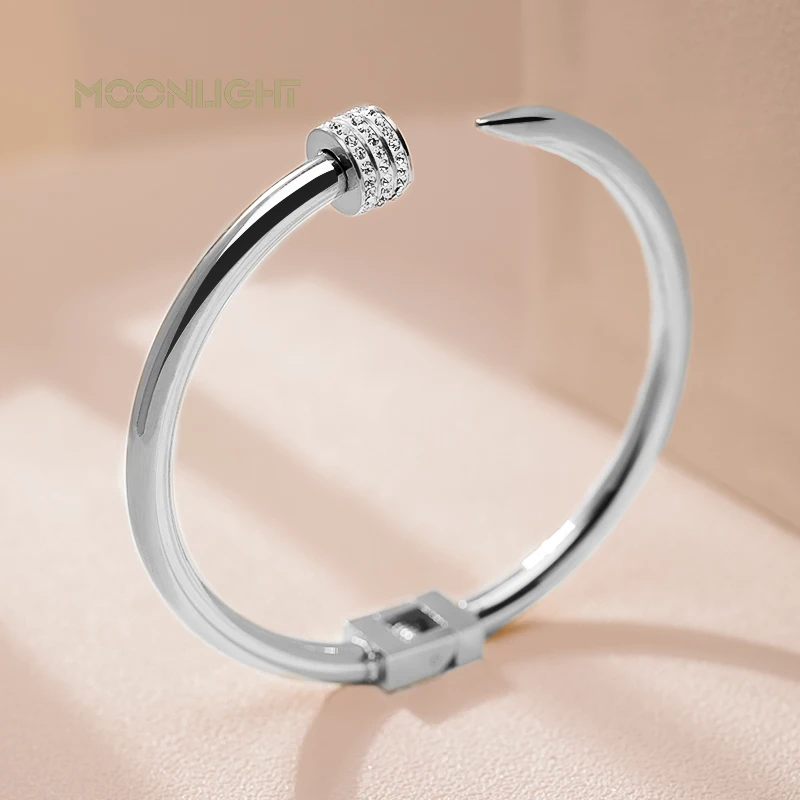 Bangle Bracelet Stainless Steel Screw For Women Accessories Gift