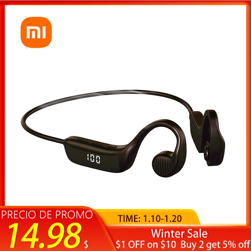 Xiaomi Bone Conduction Headphones Bluetooth Wireless Earphones Waterproof Sports Headset with Microphone Digital Display 2021 |