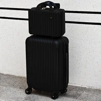 Ensemble de 2 pièces, valise à roulettes de 20 pouces et combinaison de valise de 14 pouces, rangement de toilette et de cosmétiques en couches, valise à roulettes universelle, verrouillage par mot de passe 2