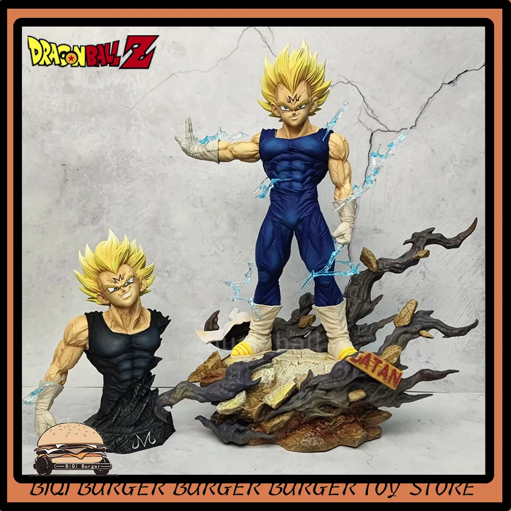 

34cm Dragon Ball Gk Action Figurine Vegeta Anime Figure Double Head Vegeta Pvc Model Statue Doll Collection Room Decora Toy Gift