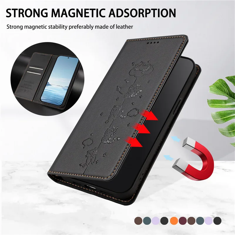 Fruity Palette Leather Wallet Case with Magnetic Anti-Theft Flip Cover
