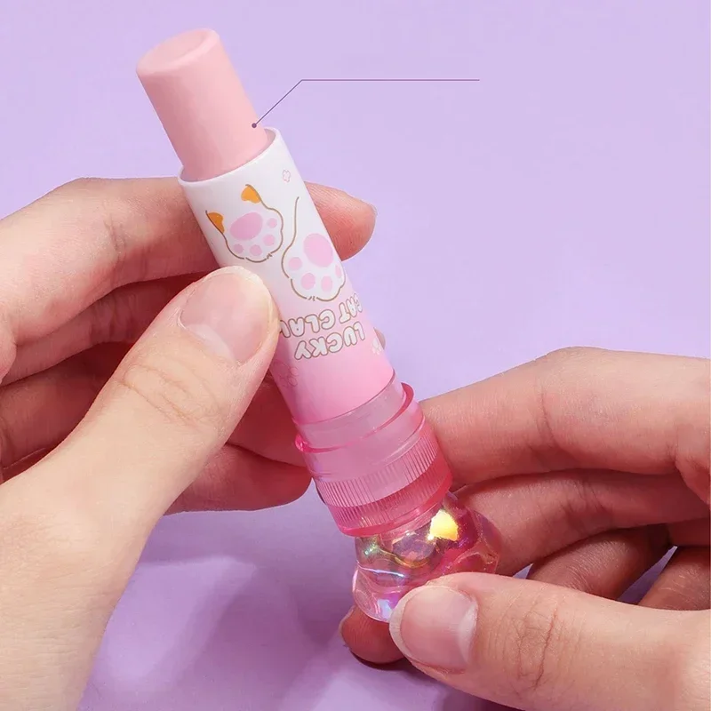 Lipsticks Design Pencil Eraser pencil eraser Cute Cat Paw Erasers Wipe Clean Correction Tools Kids Gifts Office Supplies Student Stationery