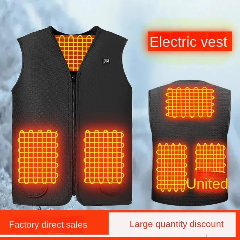 Gilet chauffant électrique infrarouge pour homme et femme, veste  métropolitaine, gilet thermique chaud, pêche, randonnée, camping en plein  air, USB, hiver - AliExpress