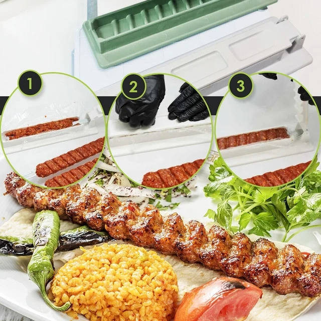 Egysoros Kebab Maker Bbq Hús Nyársgép Kényelmes Újrafelhasználható Műanyag Nyárskészítő A Első Képességére - Image 6