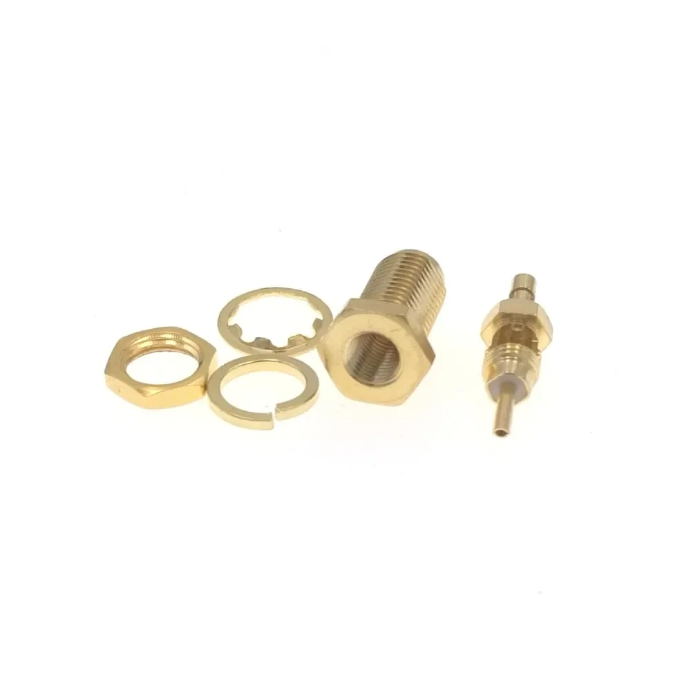 SMA Female Nut Bulkhead RF Connector For 1.13 1.37 RG178 U.FL IPX Mini Coax Cable