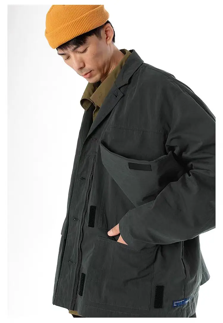 TMCAZ deformation layer multipocket jacket loose silhouette large front pockets light vintage effect gorpcore urban outdoor