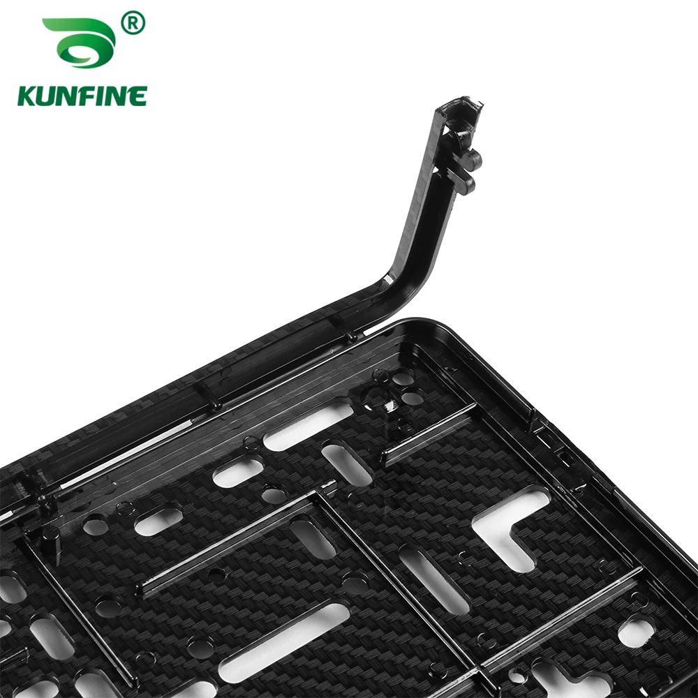 One pair Carbon Style European License Plate Frame Auto Accessory waterproof Holder with Mounting  License Plate