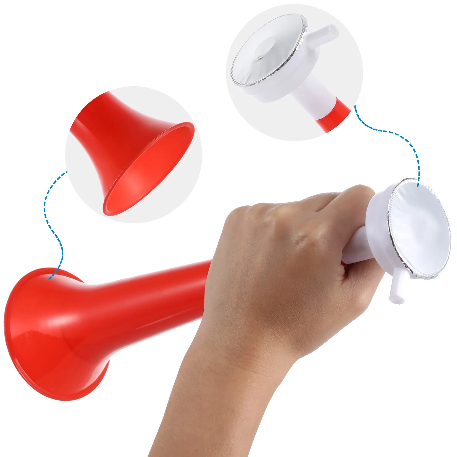 10 Pcs 1 Section Plastic Trumpet Noise Maker Kids Toys Cheerleader Sports Game Cheering Props Birthday Party Favor Gift (Random
