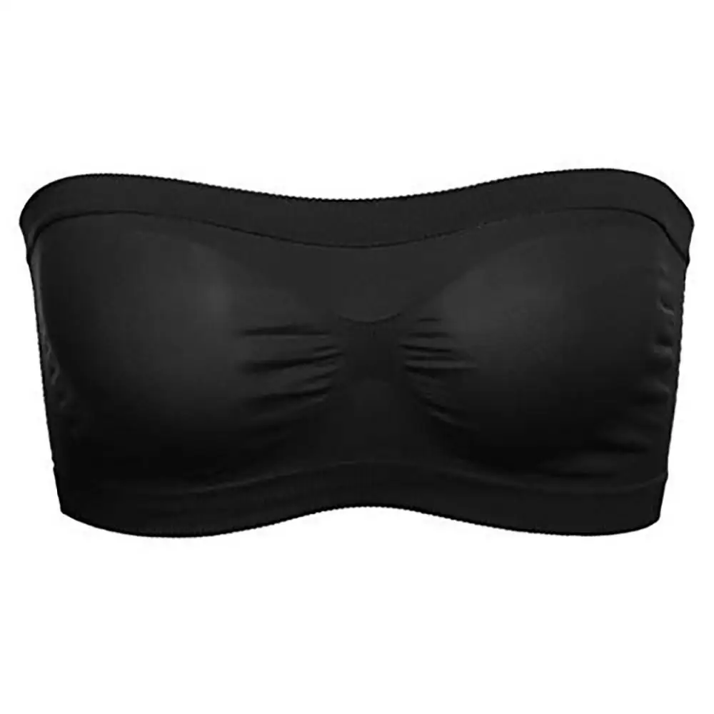 Sports Fitness Women Tube Tops Breathable Strapless Hollow Back Bra Seamless Sport Underwear Bandeau