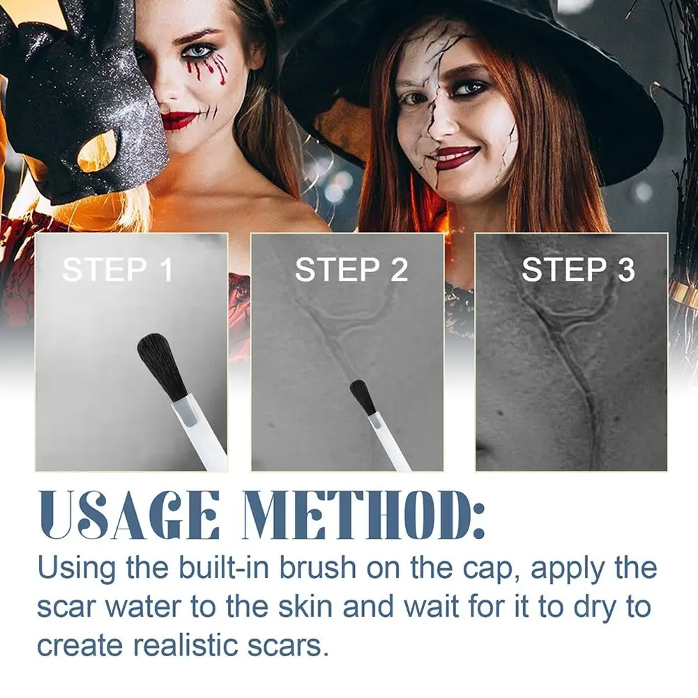 Makeup Scarring Liquid, Scarring Liquid Special Effect Make Up, Liquid Scar Makeup Cosmetic Special Effects Liquid For Halloween 4