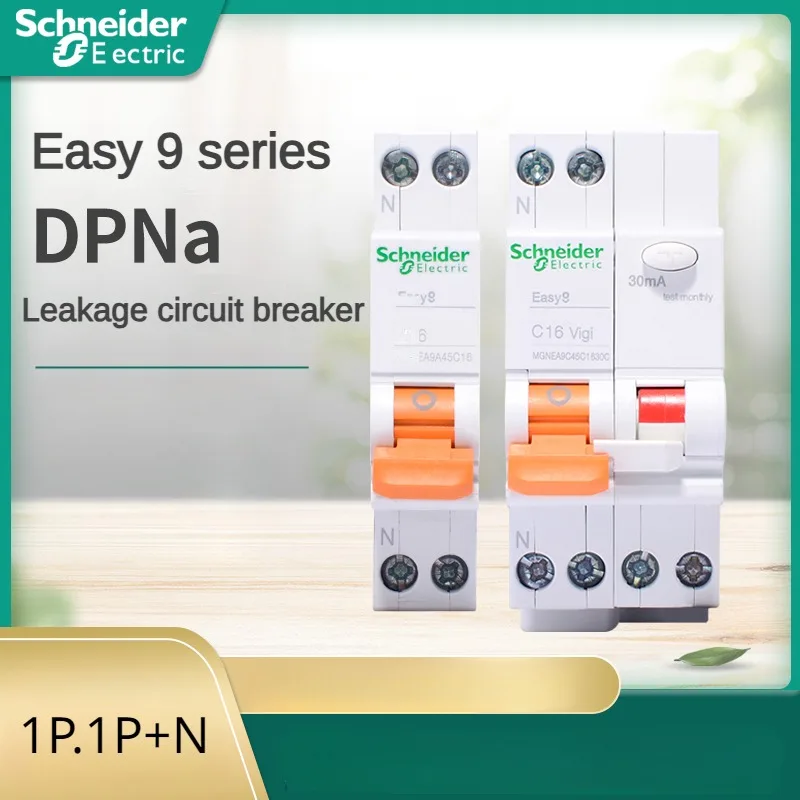 Schneider-interruptor do Protetor Dpn do Vazamento Interruptor de ar do Agregado Familiar A20 Ae9a45 Easy9 C45 1p n