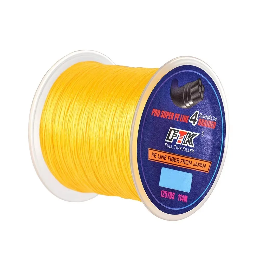FTK 114 m 4 Stränge geflochtene Angelschnur 8LB-60LB Multifilament Dyneema PE-Schnur 0,1 mm-0,4 mm Karpfenangeldraht Süßwasser – Detail 1