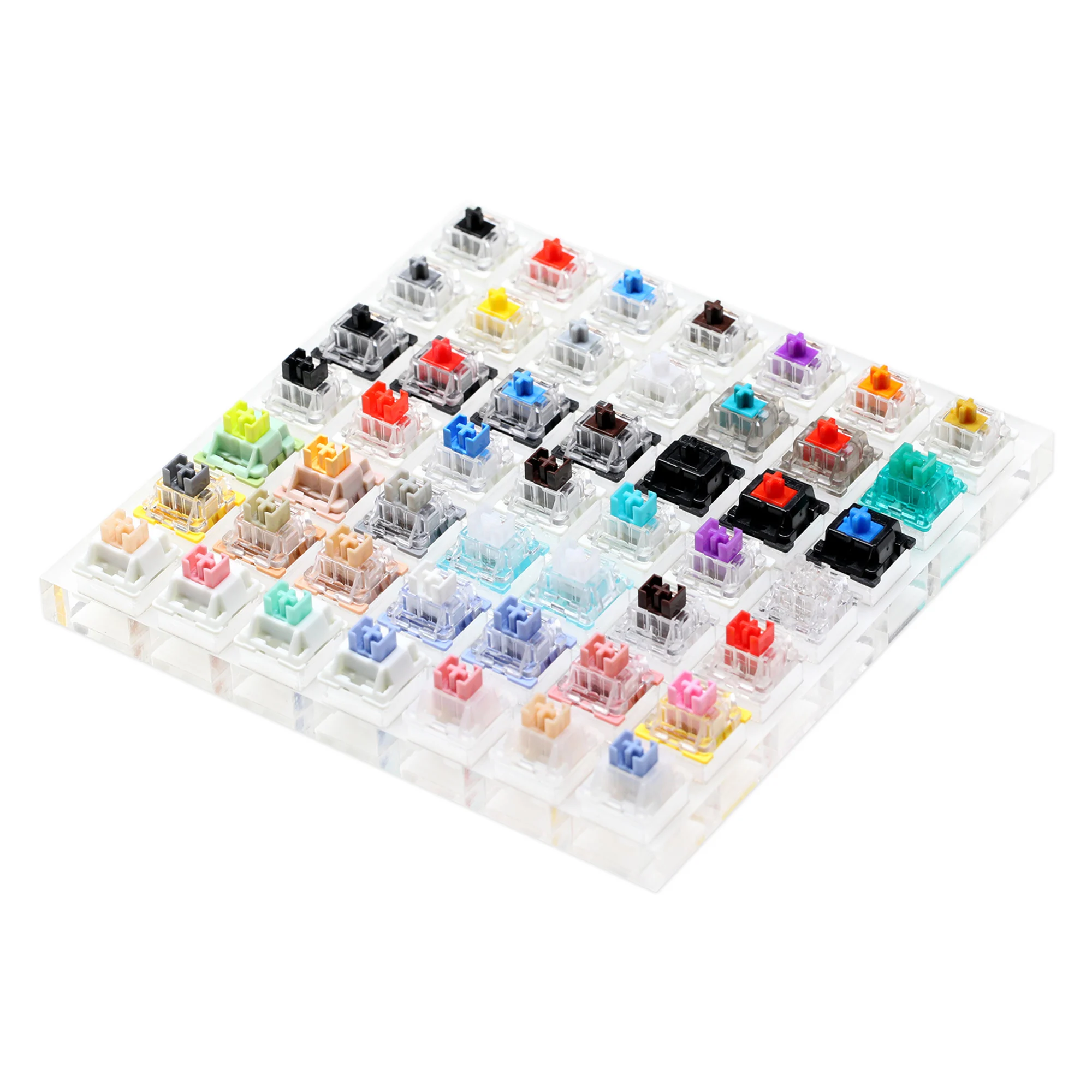 Otm Outemu Switch Tester Silencioso Linear Tátil Oceano Mar Vermelho Limão Roxo Rosa Jade Cal Pêssego Prata Panda Vermelho Silencioso Ciano
