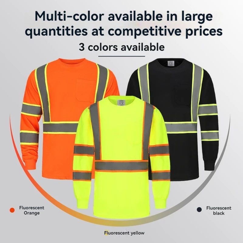 High Visibility Safety Shirts with Reflective Strips for Men Class 2 Reflective Long Sleeve Shirts 3